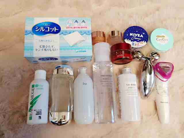 スキンケア用品のレギュラーを見せてください！