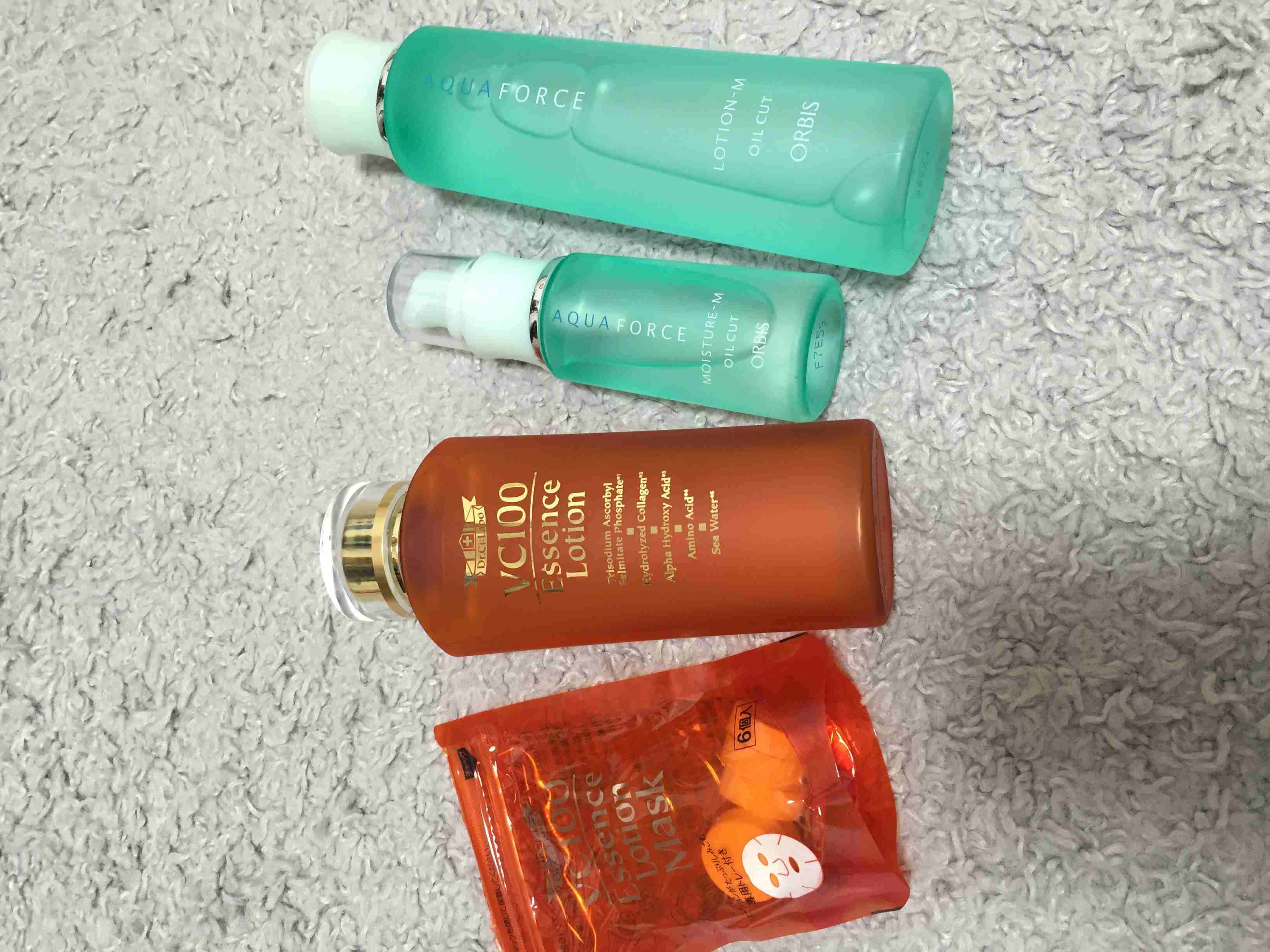 スキンケア用品のレギュラーを見せてください！