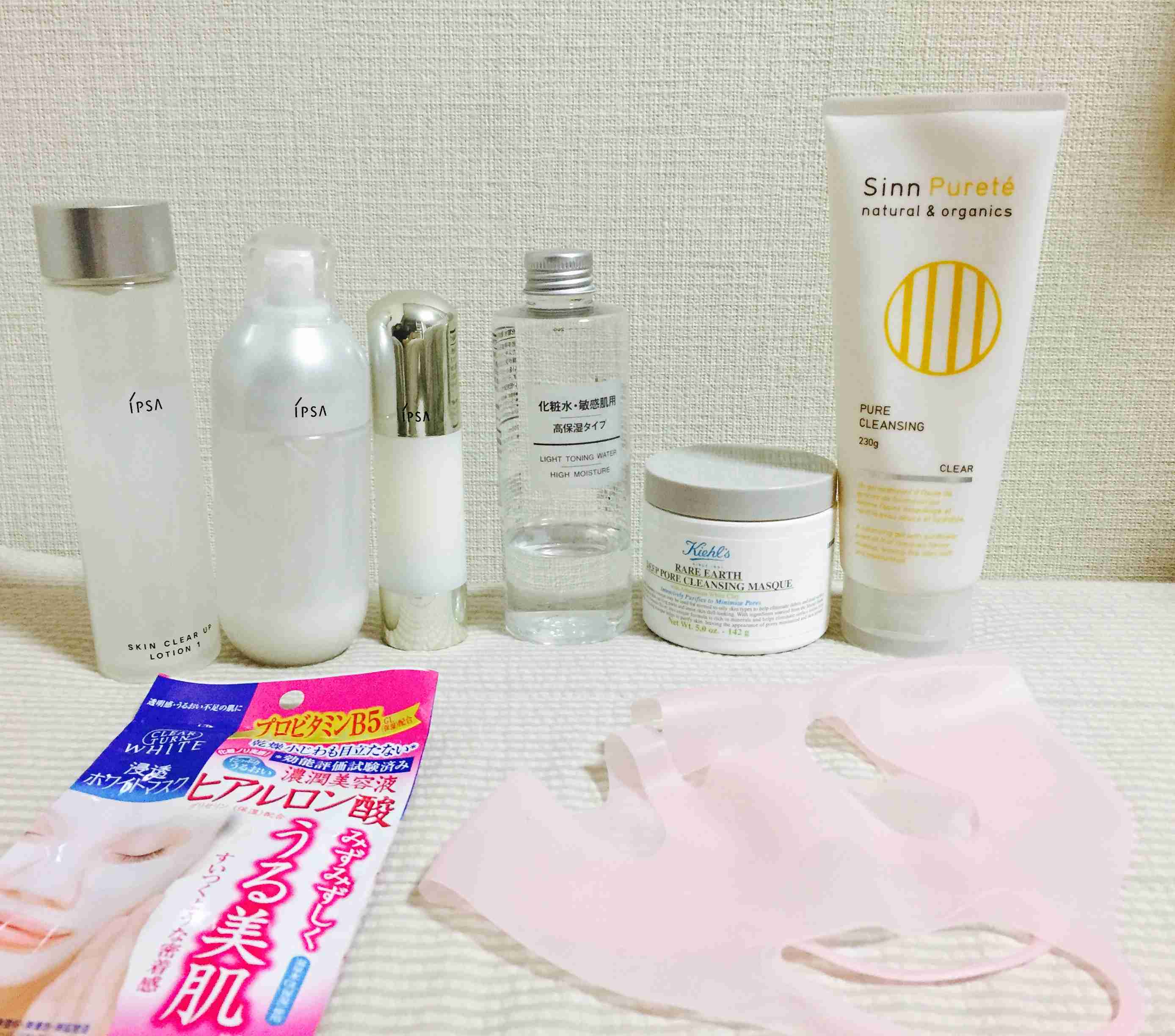 スキンケア用品のレギュラーを見せてください！