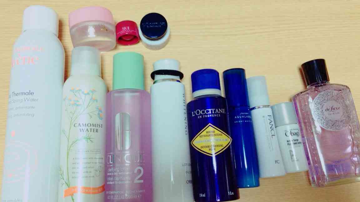 スキンケア用品のレギュラーを見せてください！