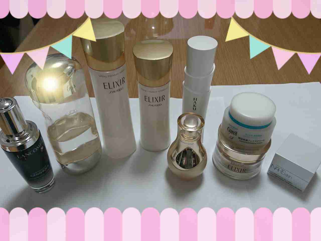スキンケア用品のレギュラーを見せてください！
