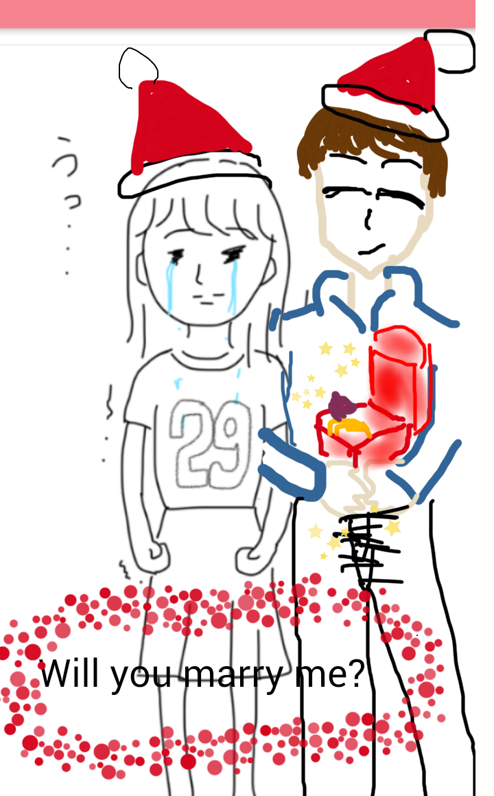 私の横に彼氏を描いて下さい…!