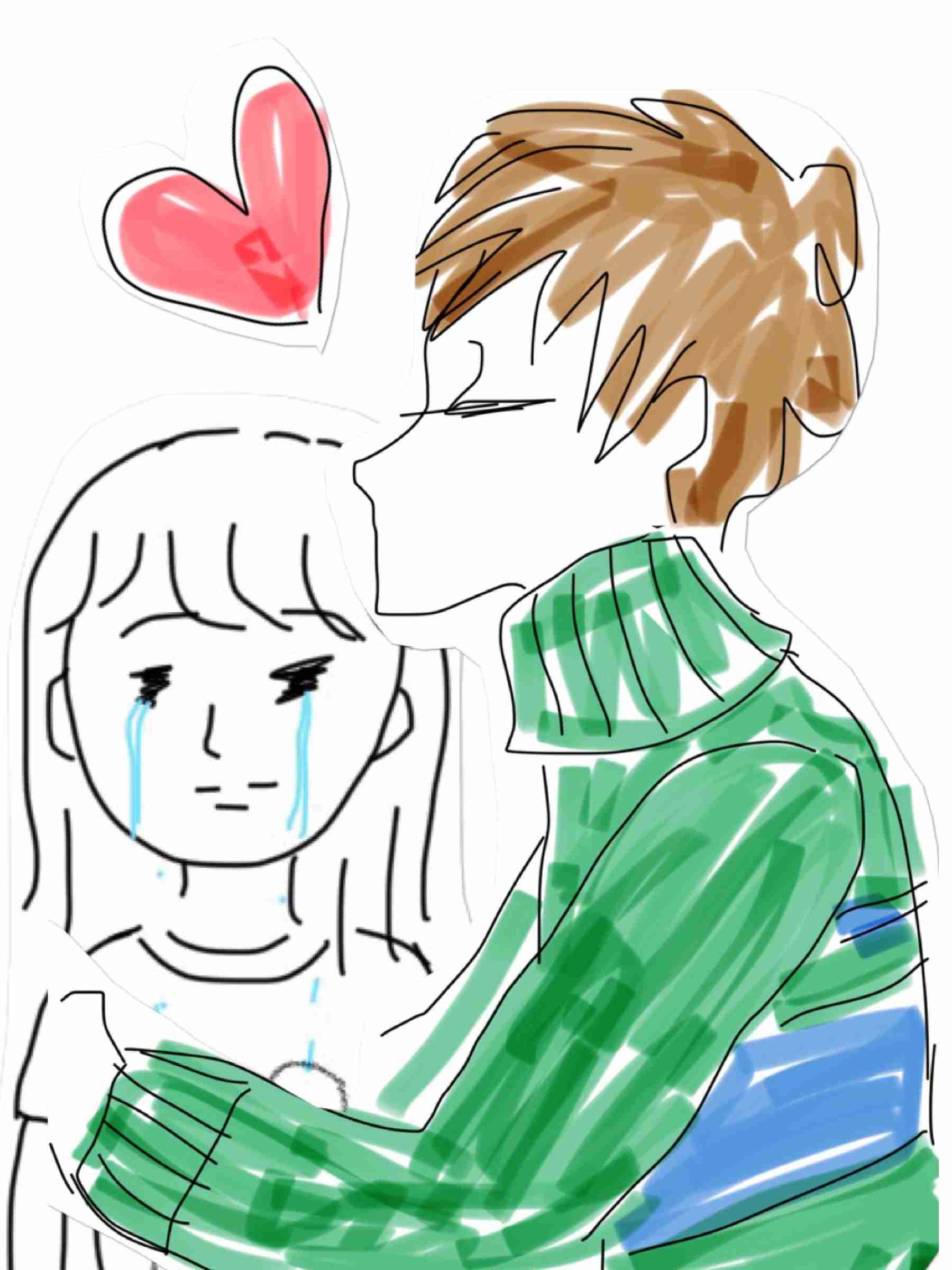 私の横に彼氏を描いて下さい…!