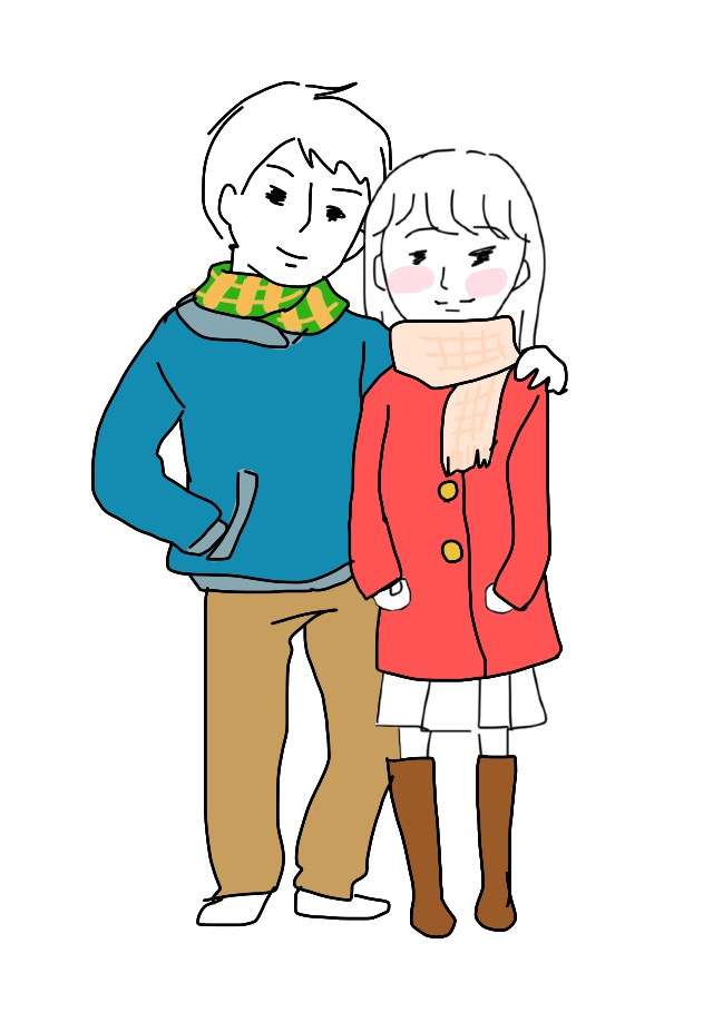 私の横に彼氏を描いて下さい…!