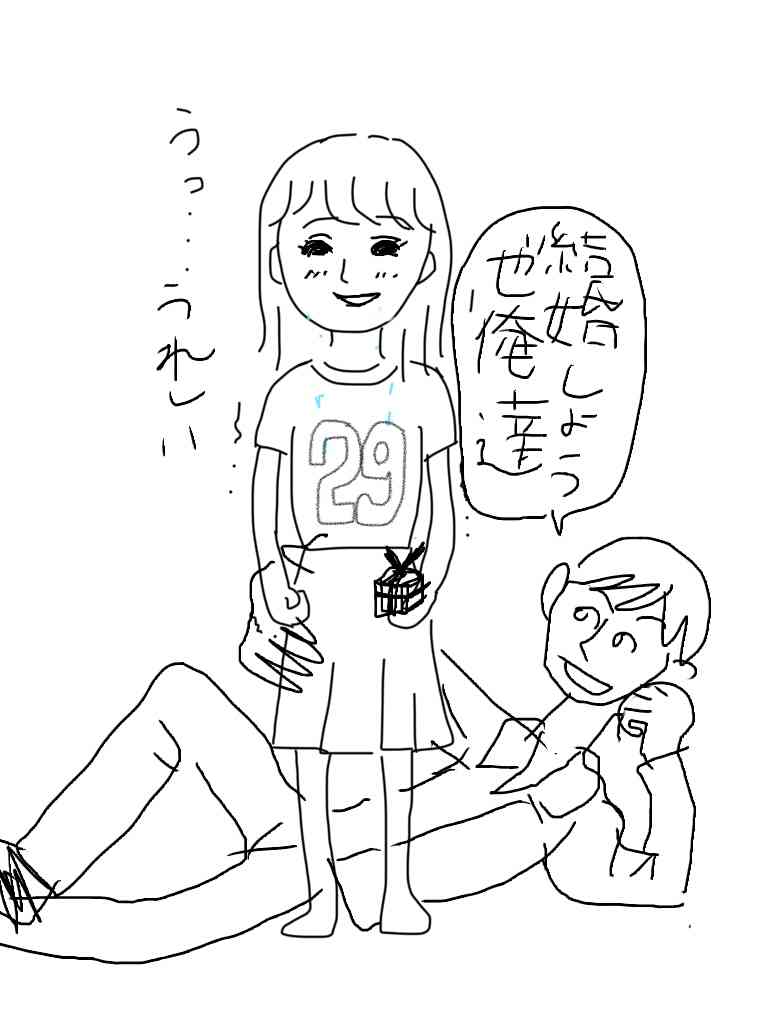 私の横に彼氏を描いて下さい…!