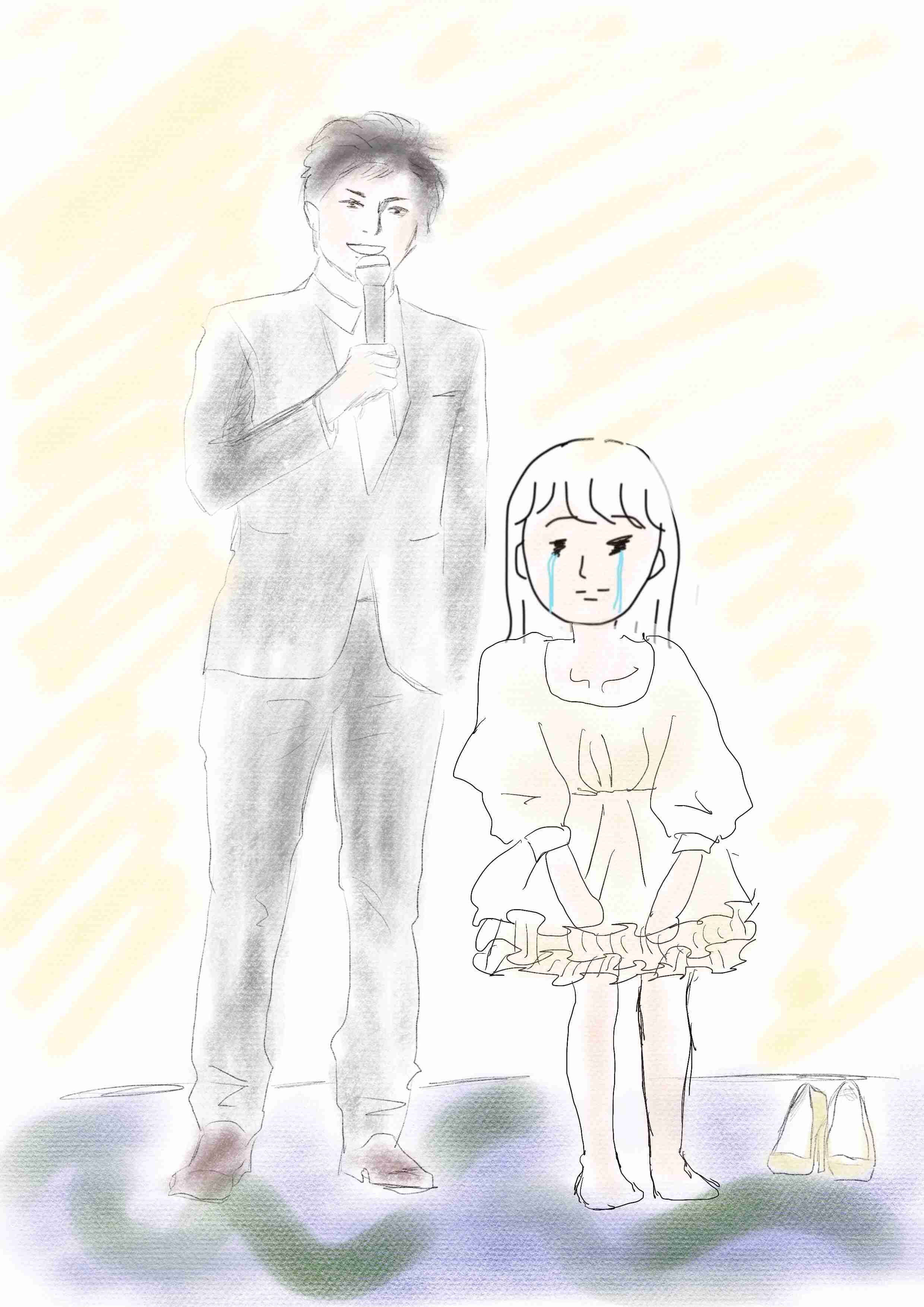 私の横に彼氏を描いて下さい…!