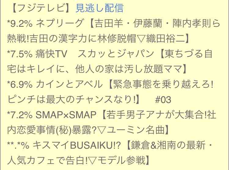 フジテレビ決断か 「スマスマ」終了後に