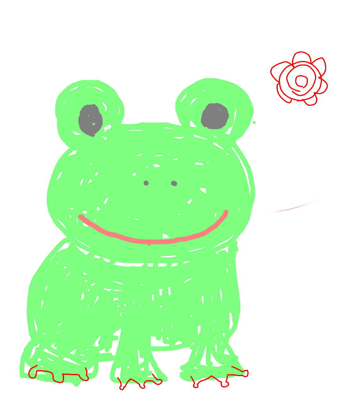 絵の上手い人に自分の絵に赤ペンいれて指導してもらうトピ     