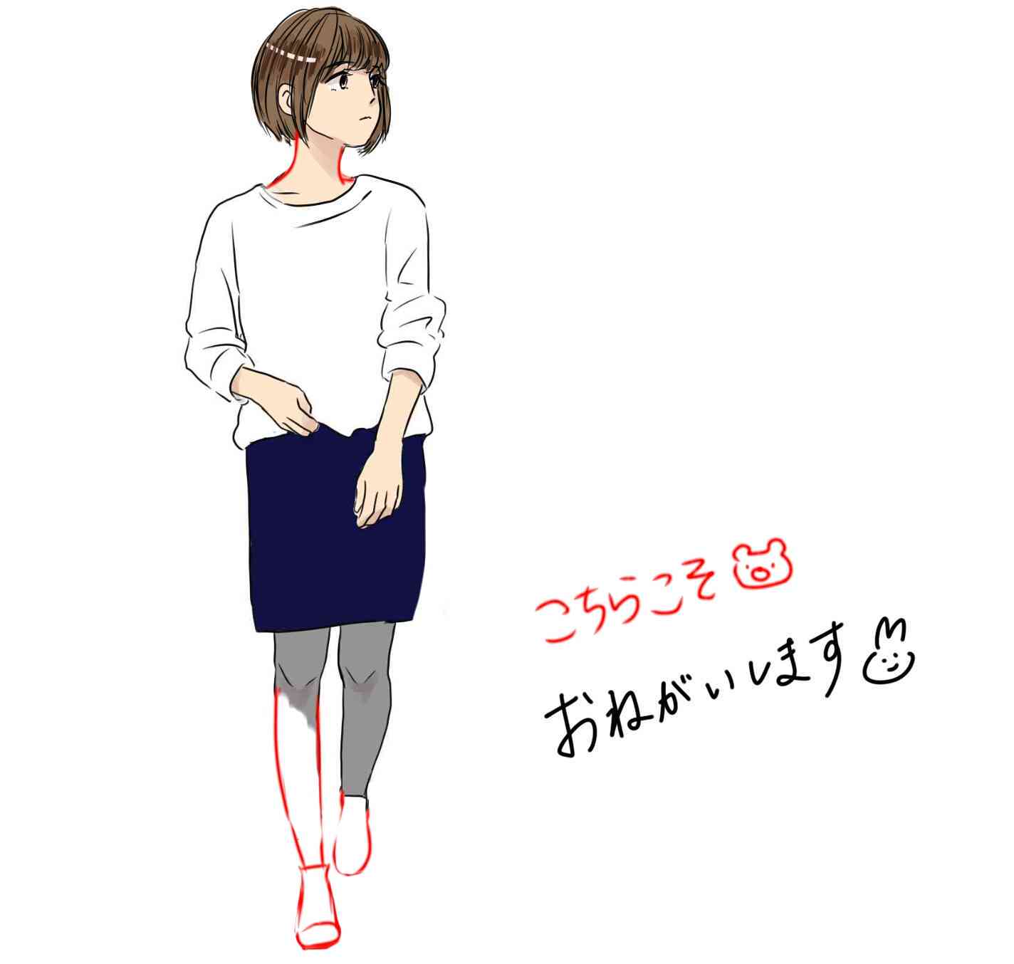 絵の上手い人に自分の絵に赤ペンいれて指導してもらうトピ     