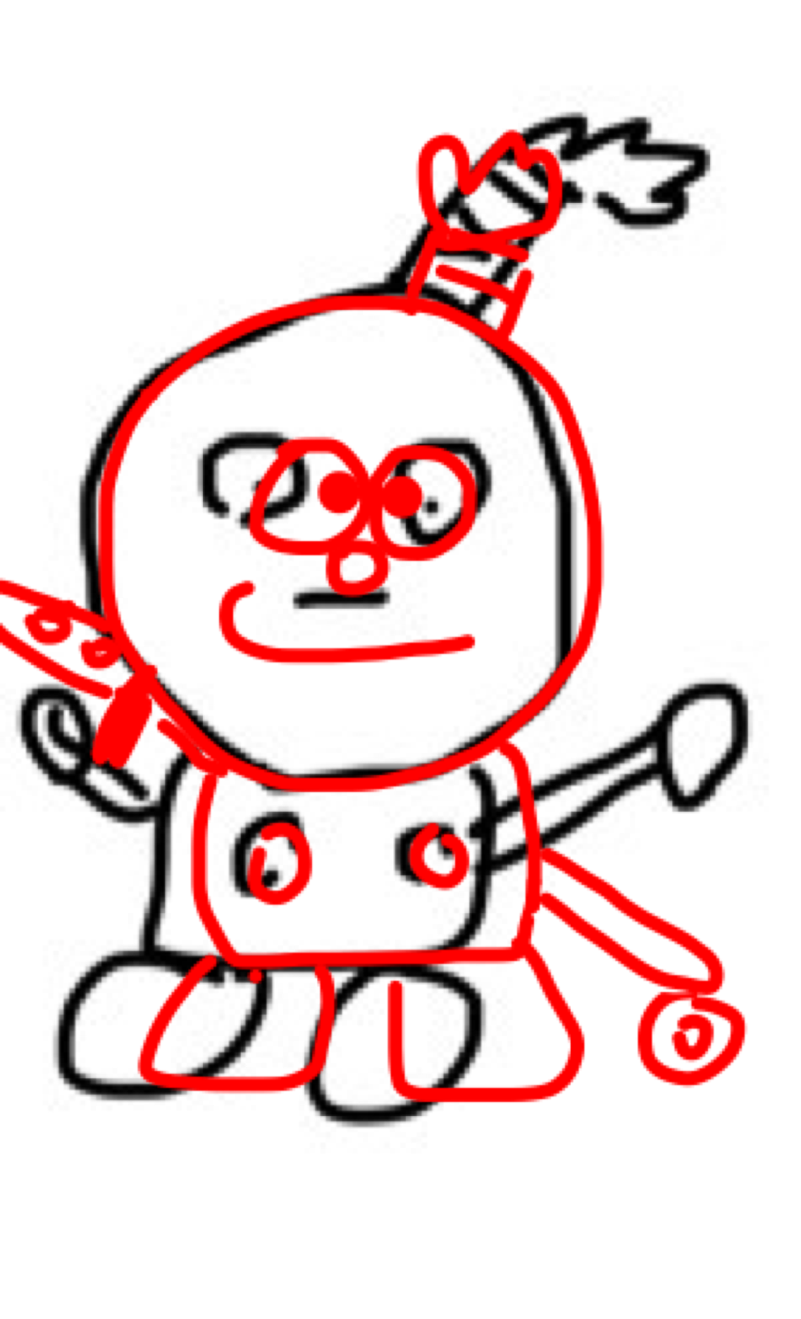 絵の上手い人に自分の絵に赤ペンいれて指導してもらうトピ     