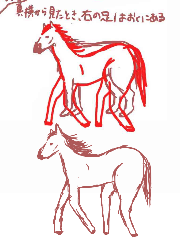 絵の上手い人に自分の絵に赤ペンいれて指導してもらうトピ     
