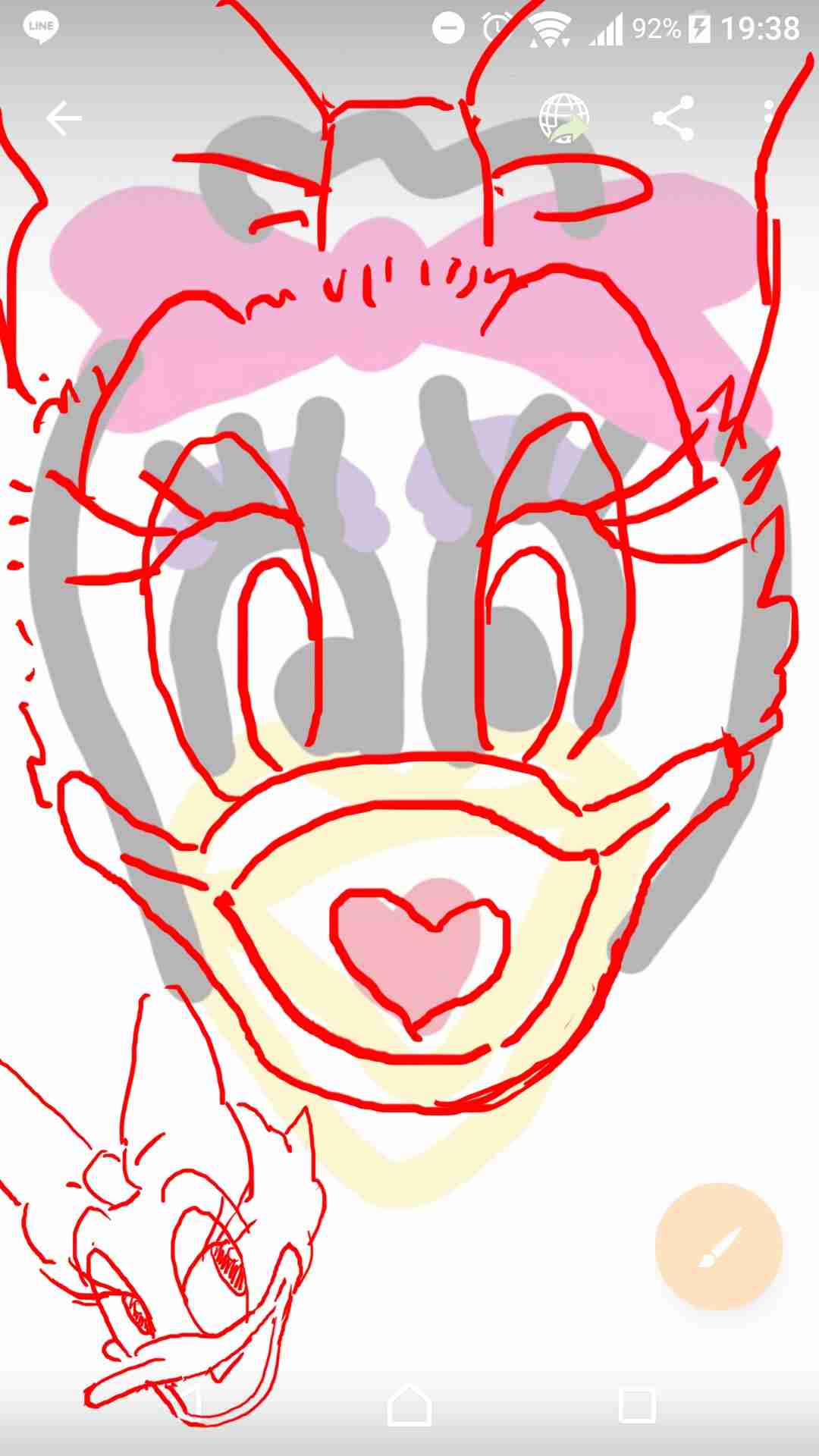 絵の上手い人に自分の絵に赤ペンいれて指導してもらうトピ     
