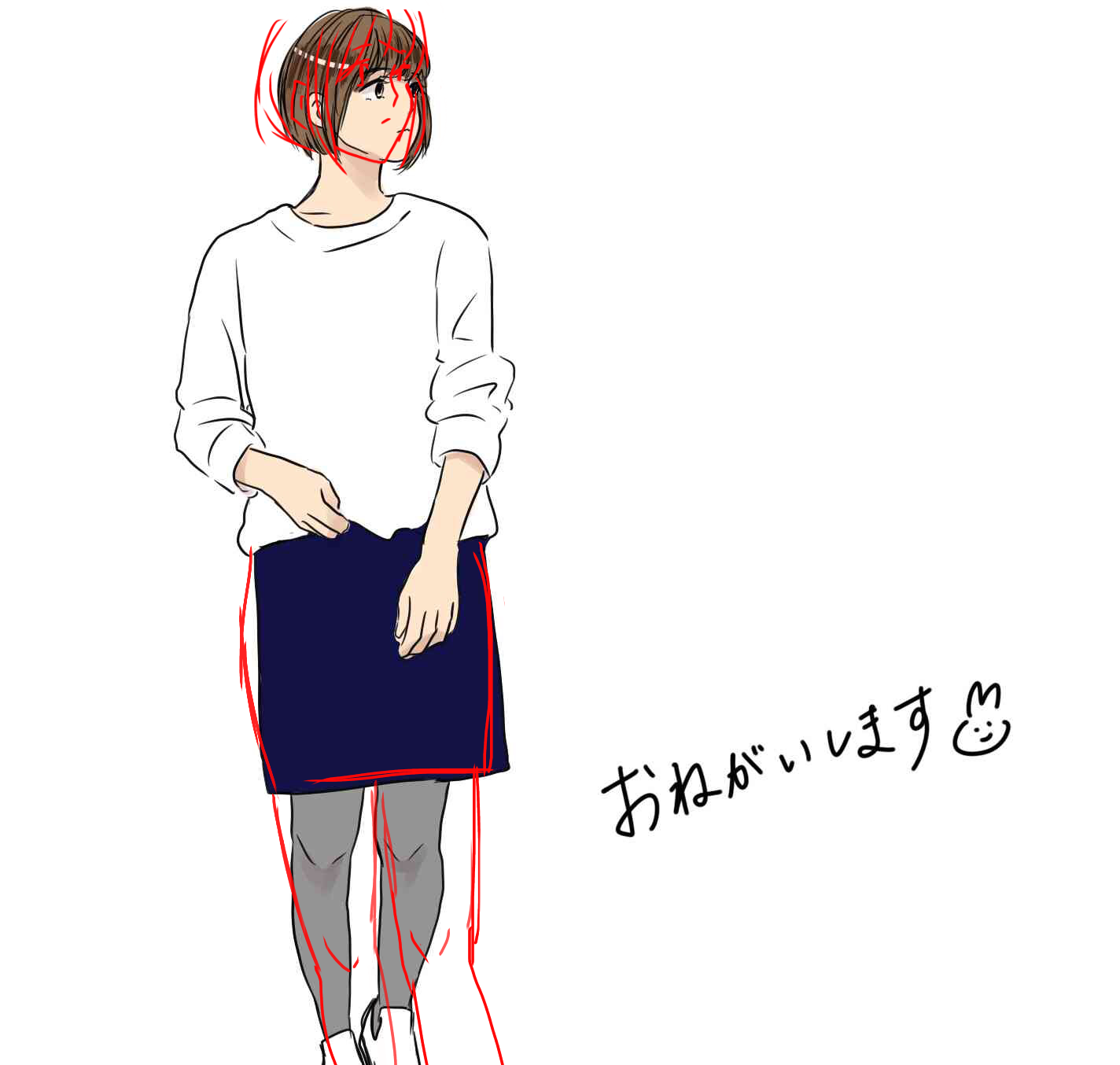 絵の上手い人に自分の絵に赤ペンいれて指導してもらうトピ     