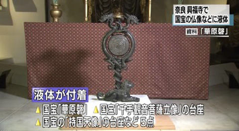 興福寺、防犯カメラに液体かけるしぐさの男…新たに橿原神宮、東大寺でも被害判明