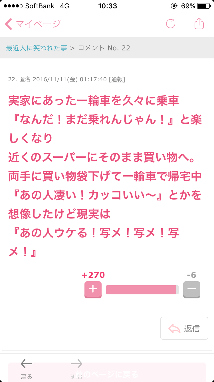 じわじわ来るガルちゃんの投稿