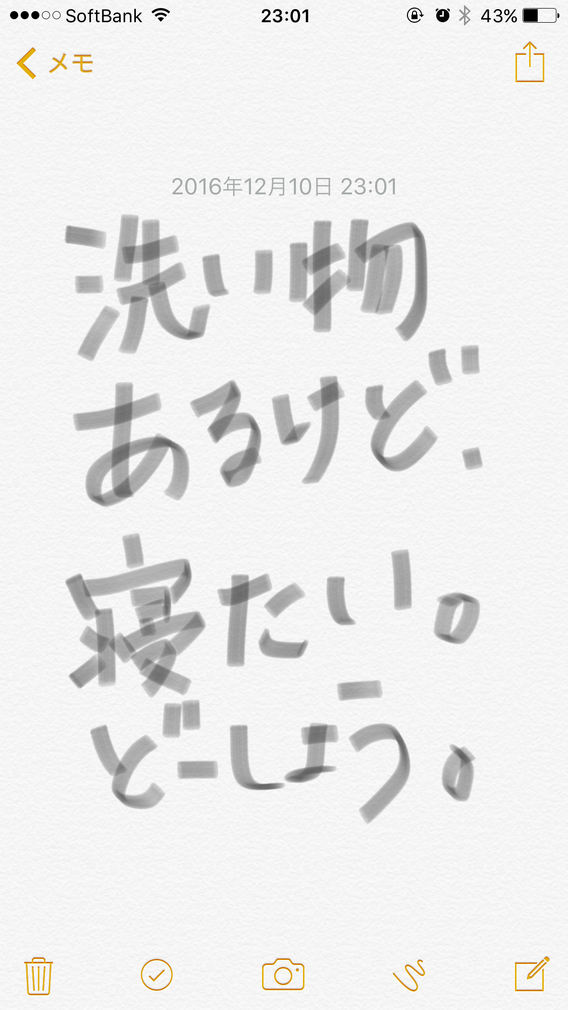 筆談で土曜の夜を静かに楽しく過ごすトピ