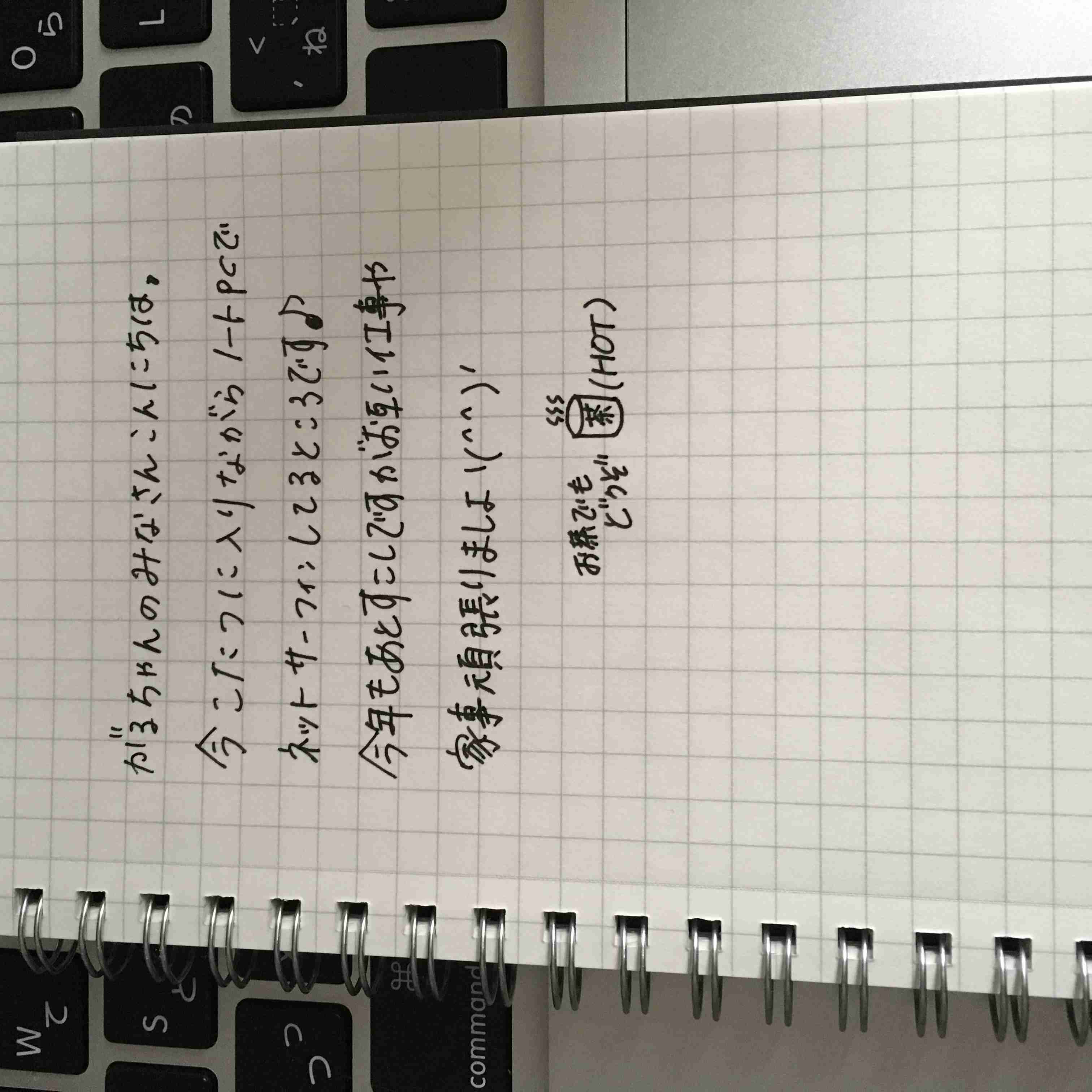 筆談で土曜の夜を静かに楽しく過ごすトピ