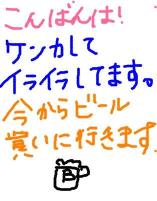 筆談で土曜の夜を静かに楽しく過ごすトピ