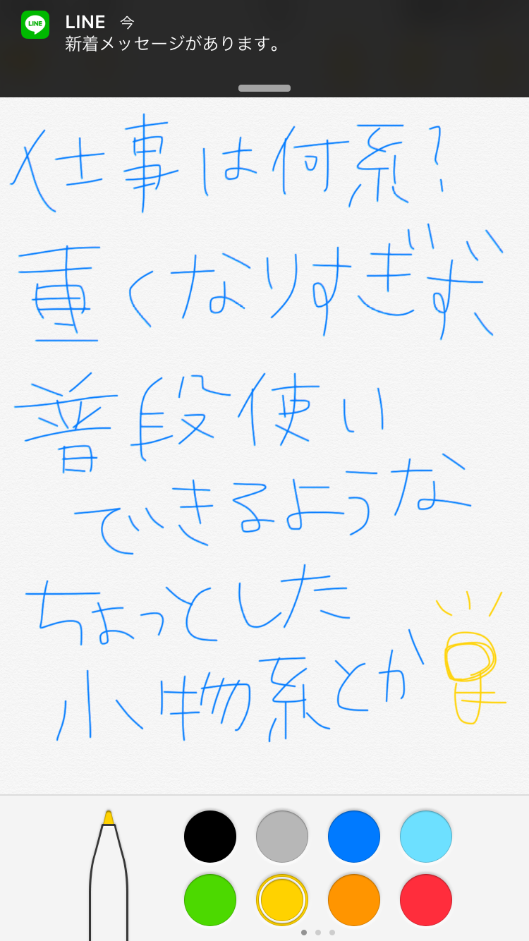 筆談で土曜の夜を静かに楽しく過ごすトピ