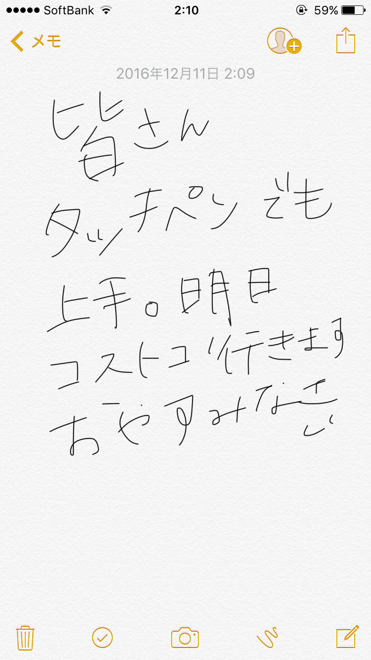 筆談で土曜の夜を静かに楽しく過ごすトピ