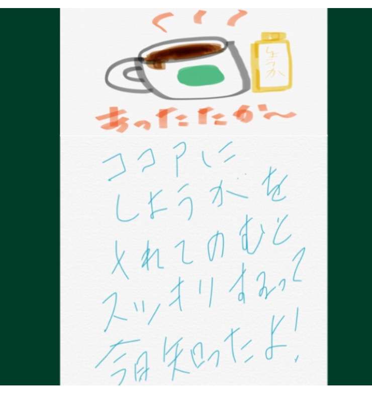 筆談で土曜の夜を静かに楽しく過ごすトピ