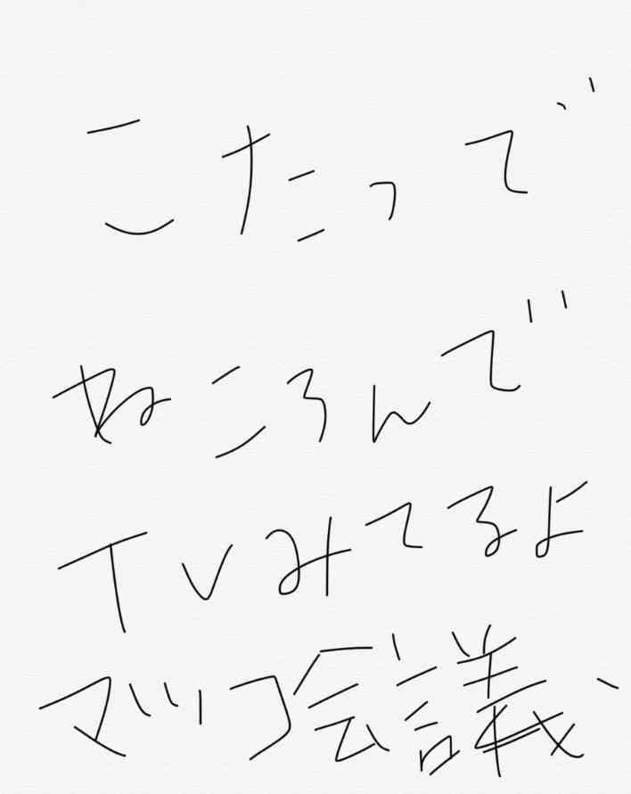 筆談で土曜の夜を静かに楽しく過ごすトピ