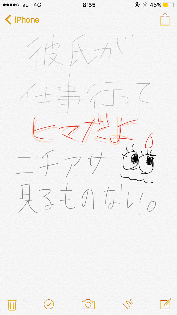 筆談で土曜の夜を静かに楽しく過ごすトピ