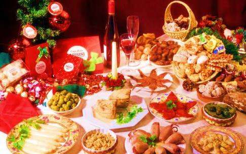 クリスマスのケーキ・ご馳走の画像いっぱい