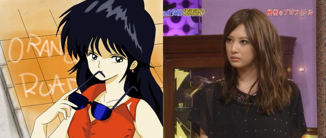 アニメヒロインの顔を女性有名人で当てはめてみるトピ