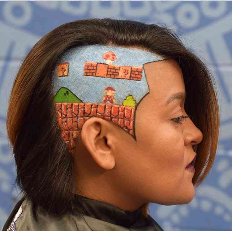 タトゥーかと思った？　髪が伸びたら終わり、儚いヘアカット・アート
