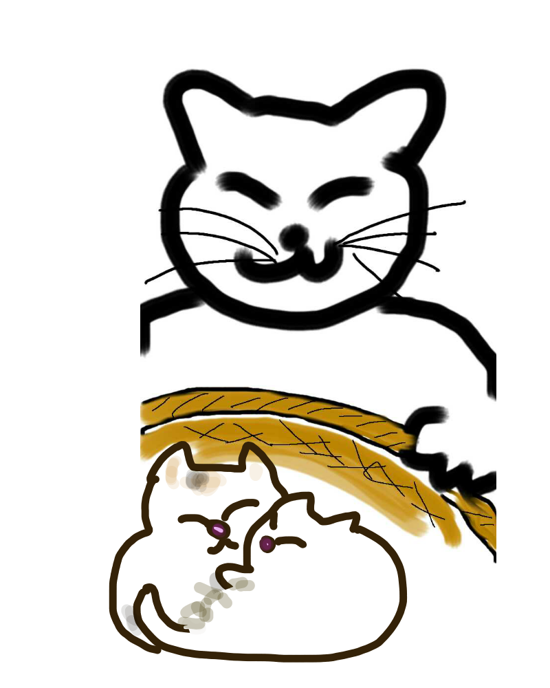 【お絵描き】子猫産まれました(=^ェ^=)