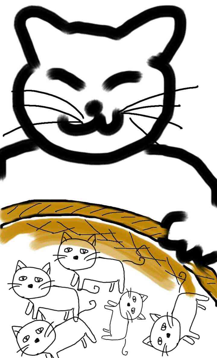【お絵描き】子猫産まれました(=^ェ^=)
