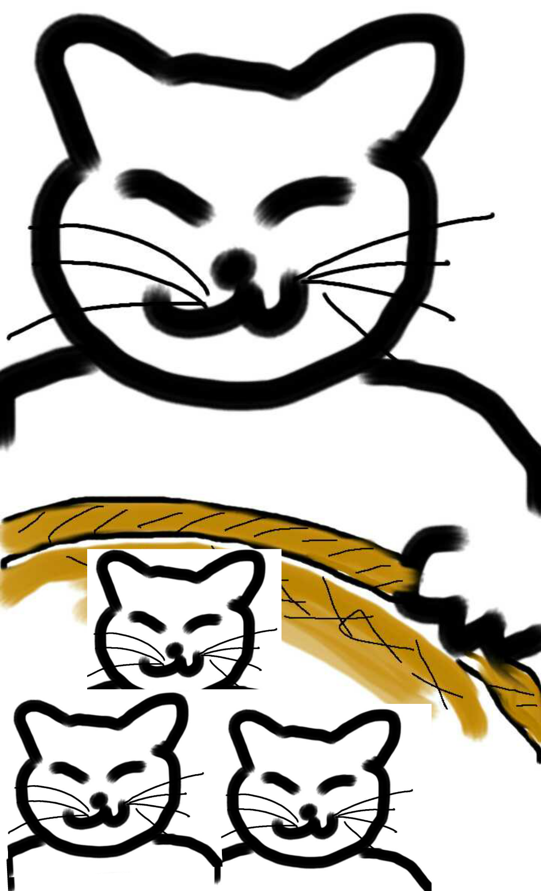 【お絵描き】子猫産まれました(=^ェ^=)