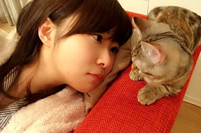 芸能人と動物の写真