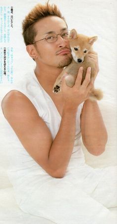 芸能人と動物の写真