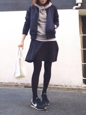 冬のスニーカーコーデ