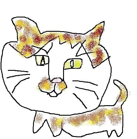 ペットの似顔絵を描くトピ