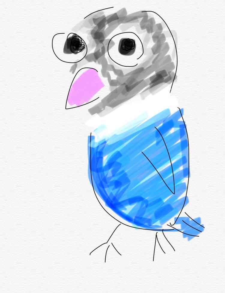 ペットの似顔絵を描くトピ