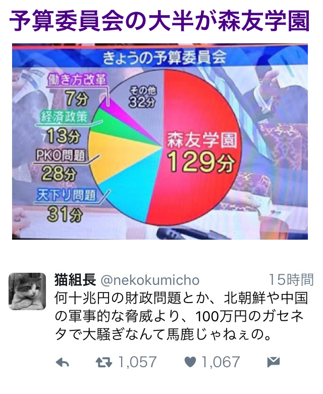 ナイツ・塙宣之と籠池泰典理事長の比較画像 清水ミチコが投稿し反響
