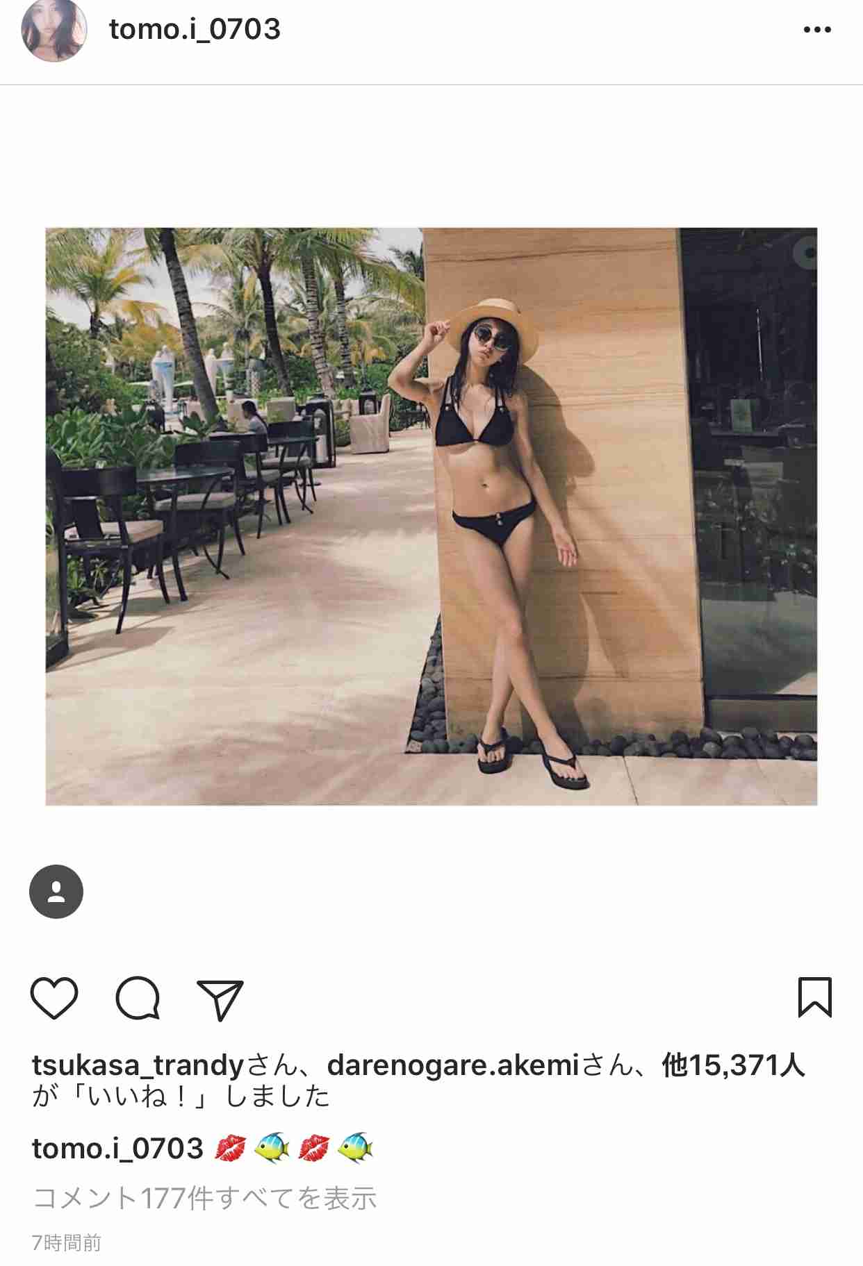 板野友美、美ヒップ強調のSEXYビキニショットが話題「スタイル良すぎ」