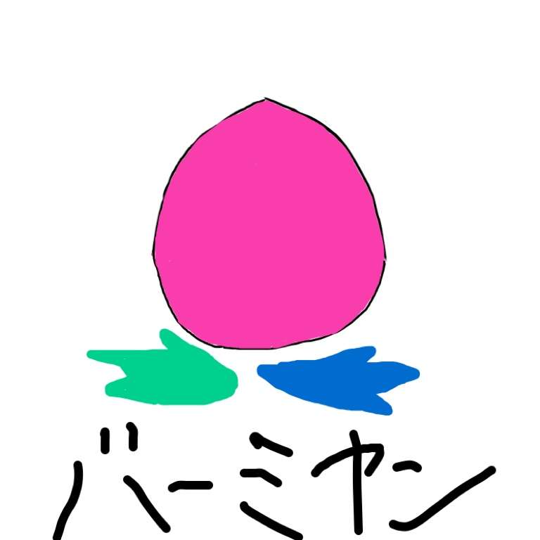 この顔の輪郭に描き足してください(お絵描き)
