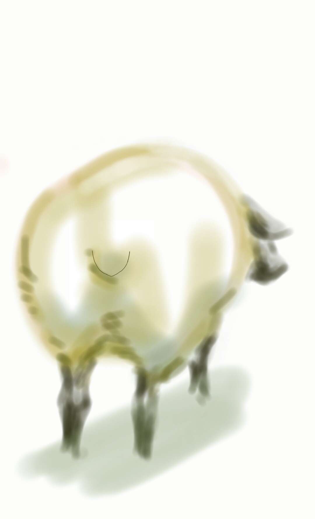 この顔の輪郭に描き足してください(お絵描き)
