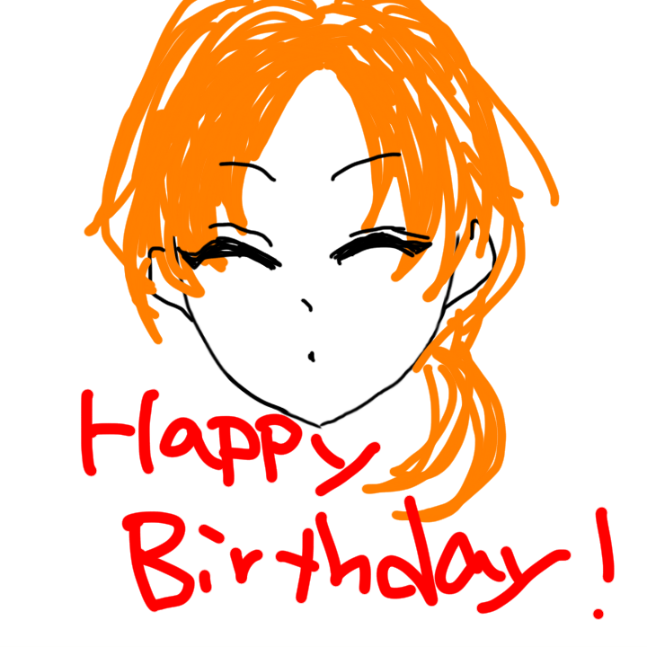 この顔の輪郭に描き足してください(お絵描き)