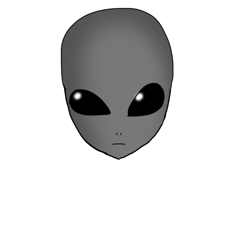 この顔の輪郭に描き足してください(お絵描き)
