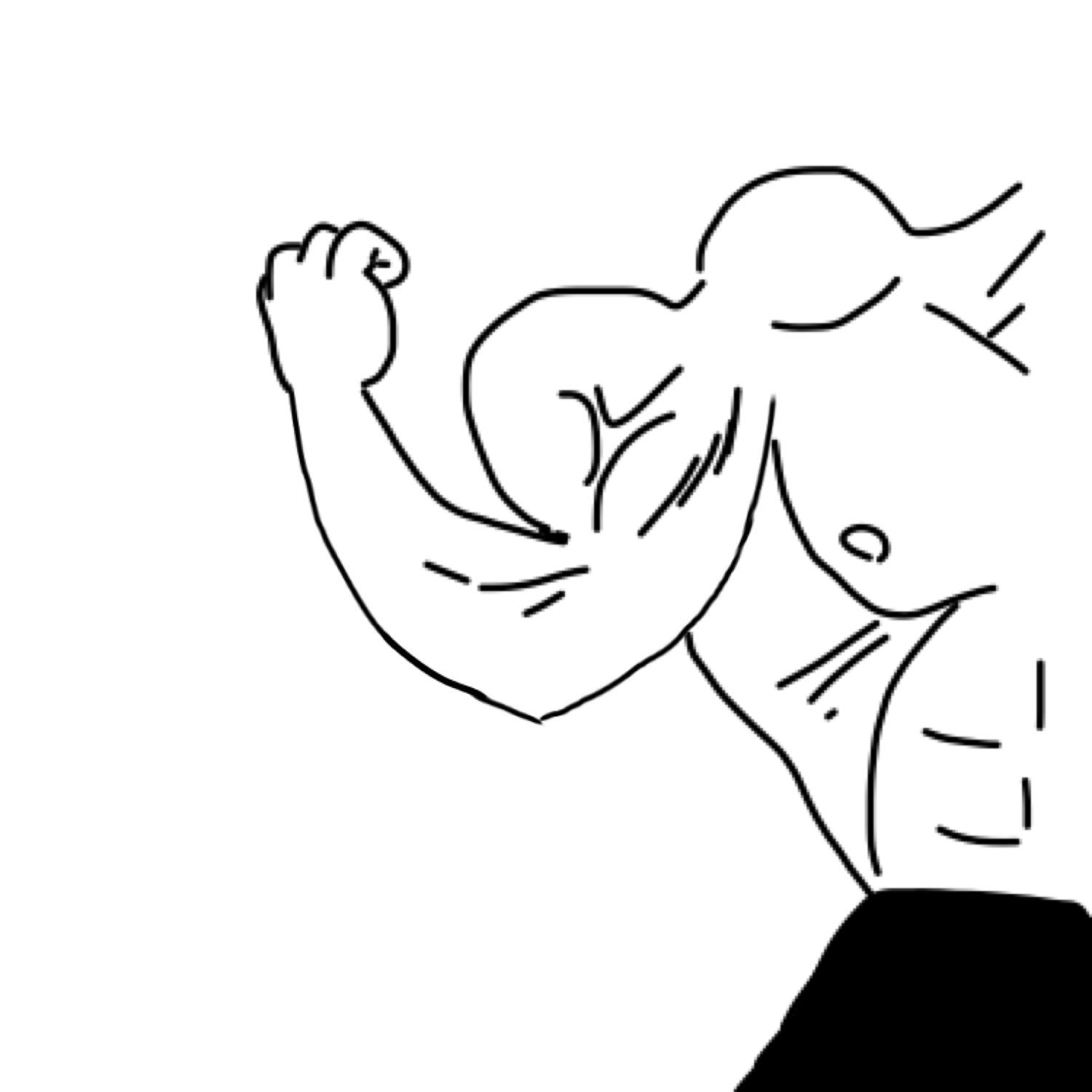 この顔の輪郭に描き足してください(お絵描き)