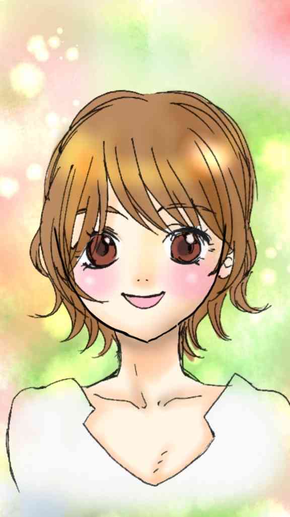 この顔の輪郭に描き足してください(お絵描き)