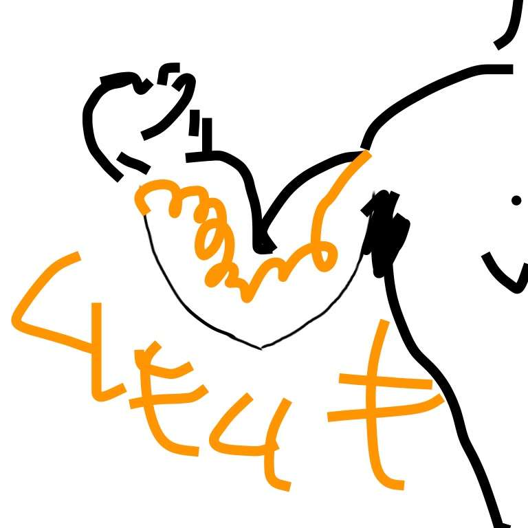 この顔の輪郭に描き足してください(お絵描き)