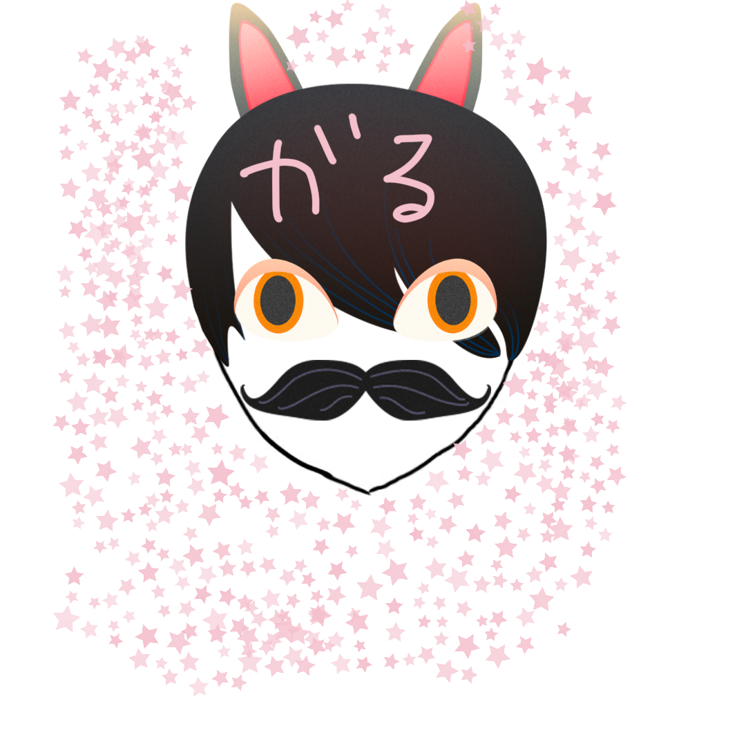 この顔の輪郭に描き足してください(お絵描き)