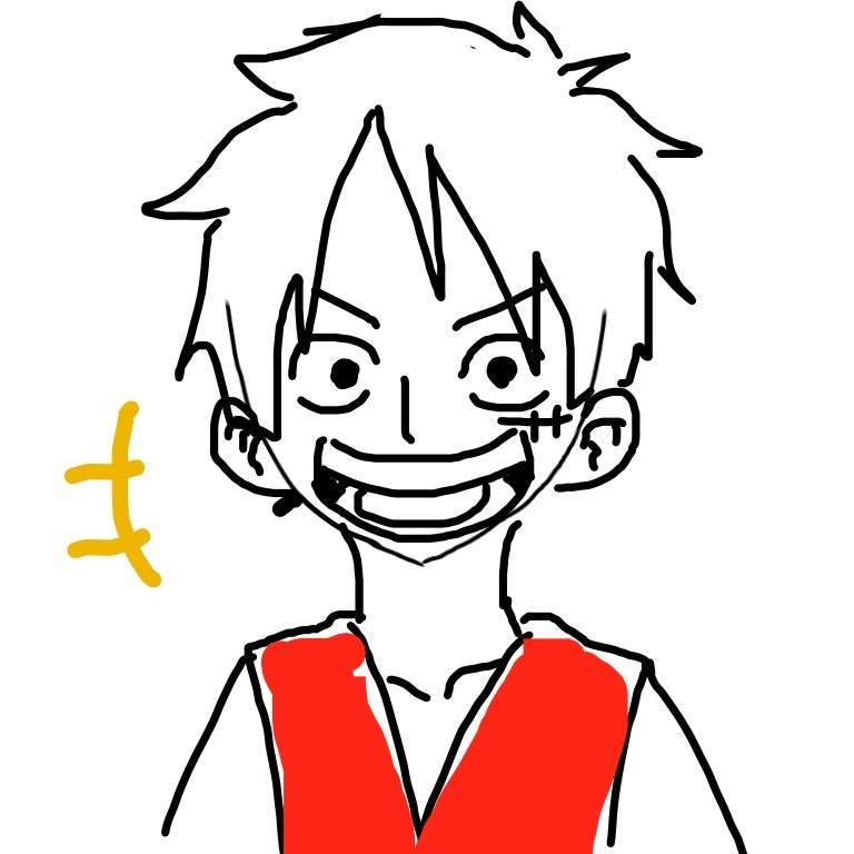 この顔の輪郭に描き足してください(お絵描き)