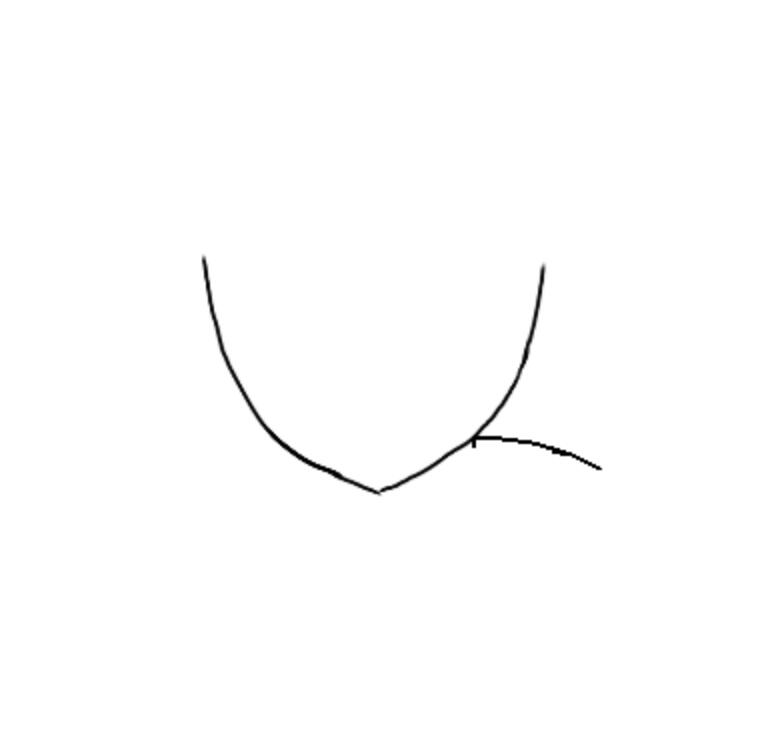 この顔の輪郭に描き足してください(お絵描き)